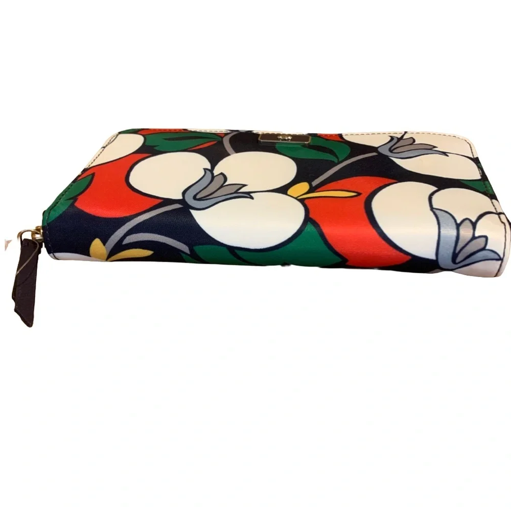 KATE SPADE "DAWN BREEZY" MULTI COLOR FLORAL LARGE CONTINENTAL WALLET - Picture 5 of 13